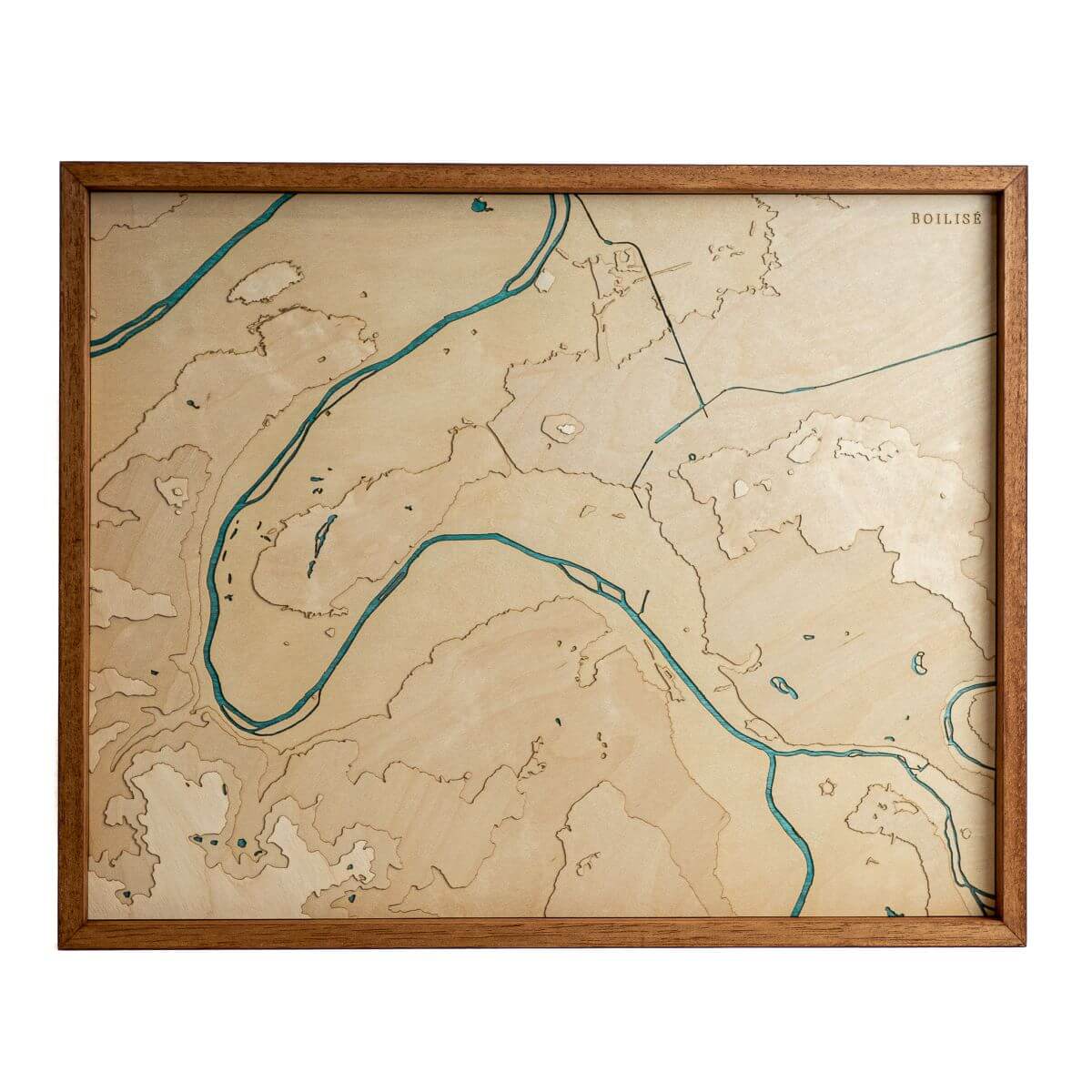 Carte topographique en bois et en relief de Paris