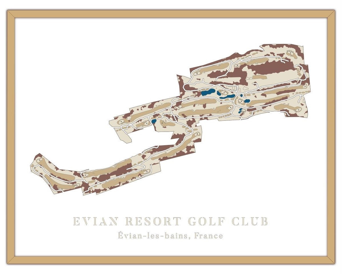 Parcours de golf en bois, taille 50 x 65 cm