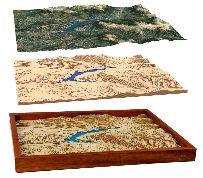 Les étapes de la conception 3D des cartes topographiques en bois de BOILISÉ