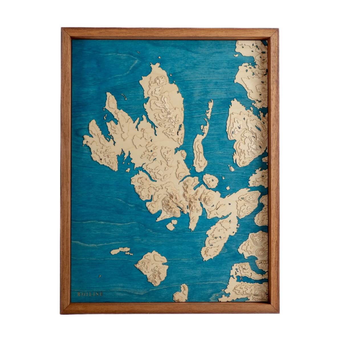 Carte originale de l'île de Skye : en bois et en relief