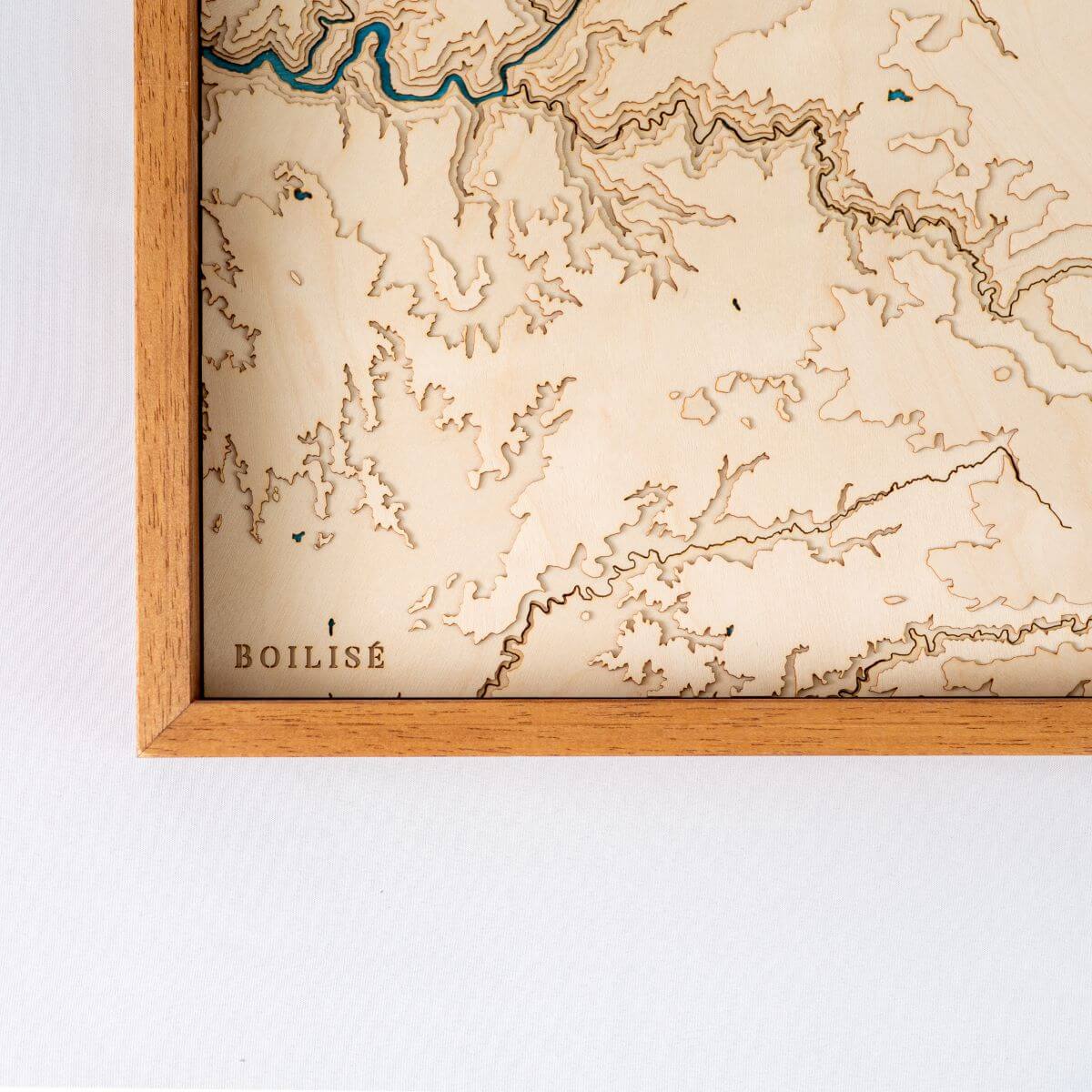Carte topographique en bois et en relief de la vallée de l'Auze