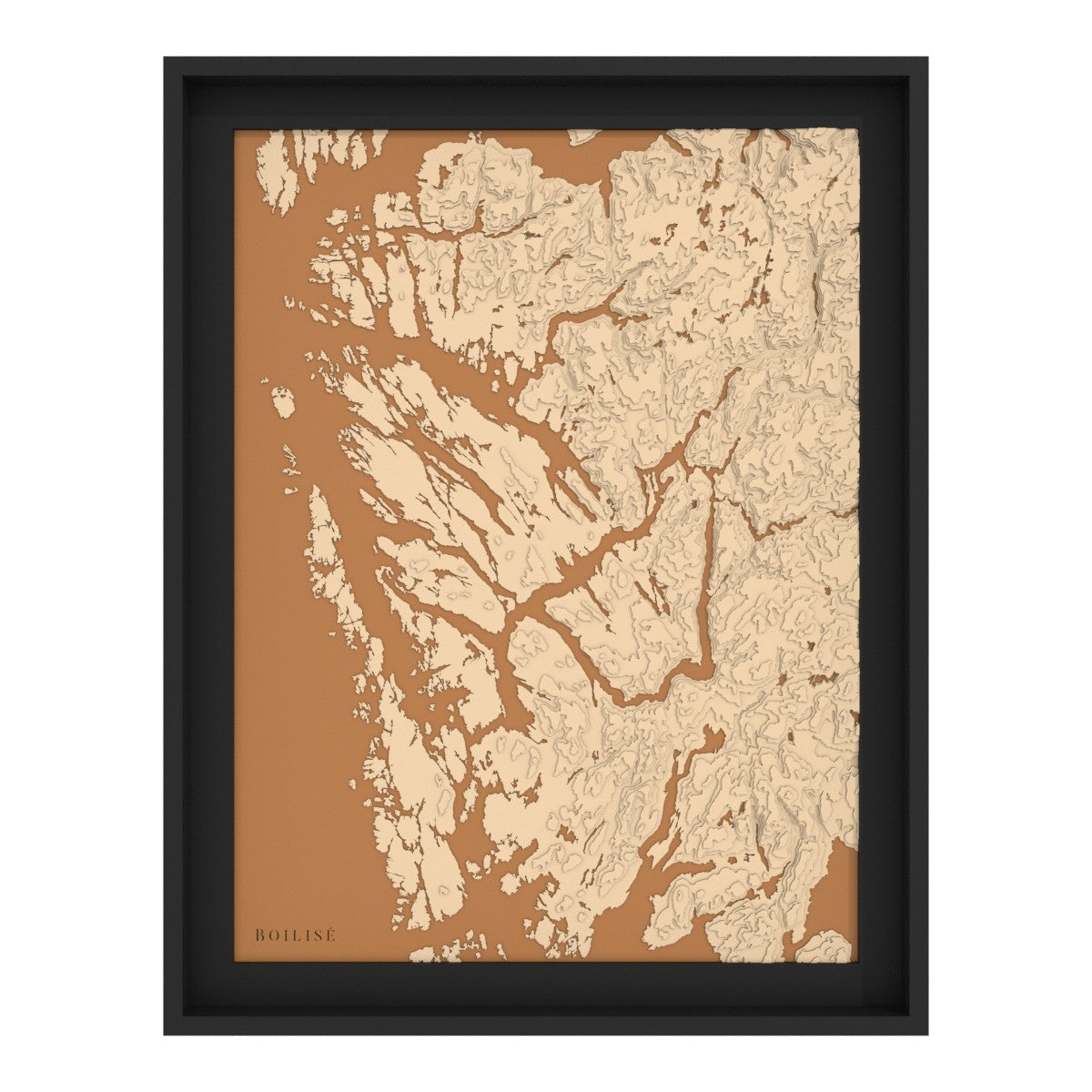 Map of Bergen in the heart of the fjords