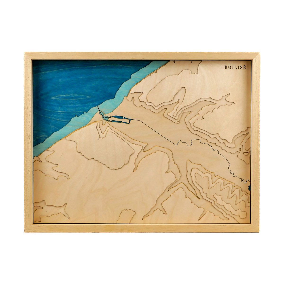 Carte topographique en relief et en bois de Mers-les-Bains