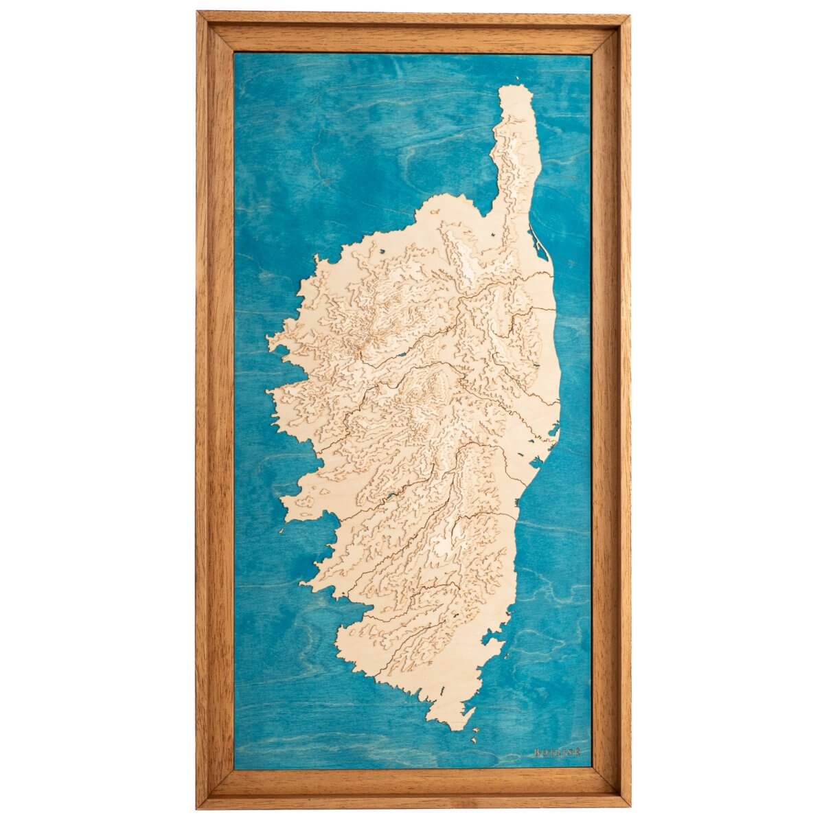Carte topographique de la Corse 