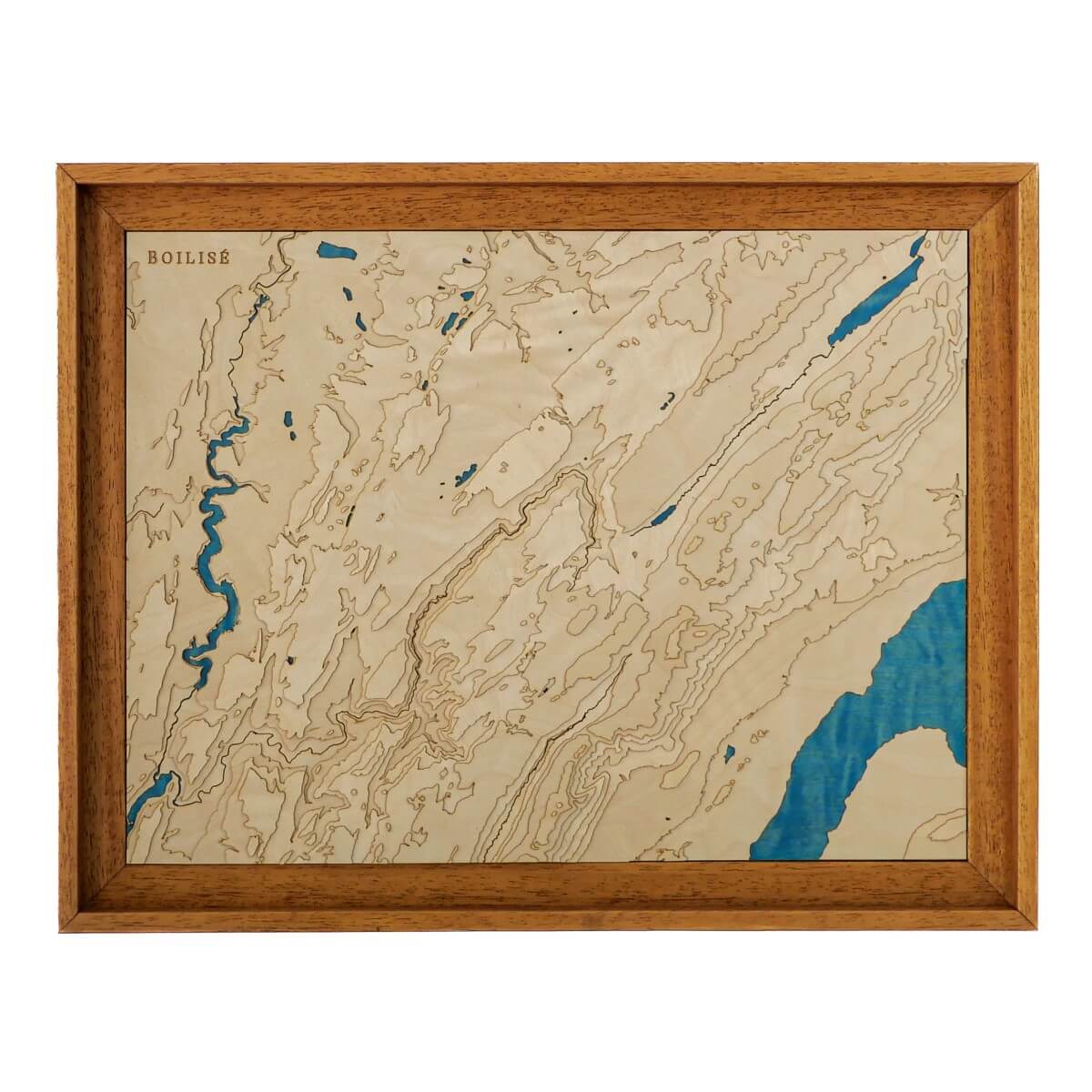 Carte topographique en bois du Jura