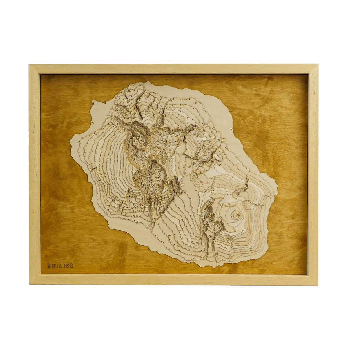 L'île de la Réunion en bois et en relief