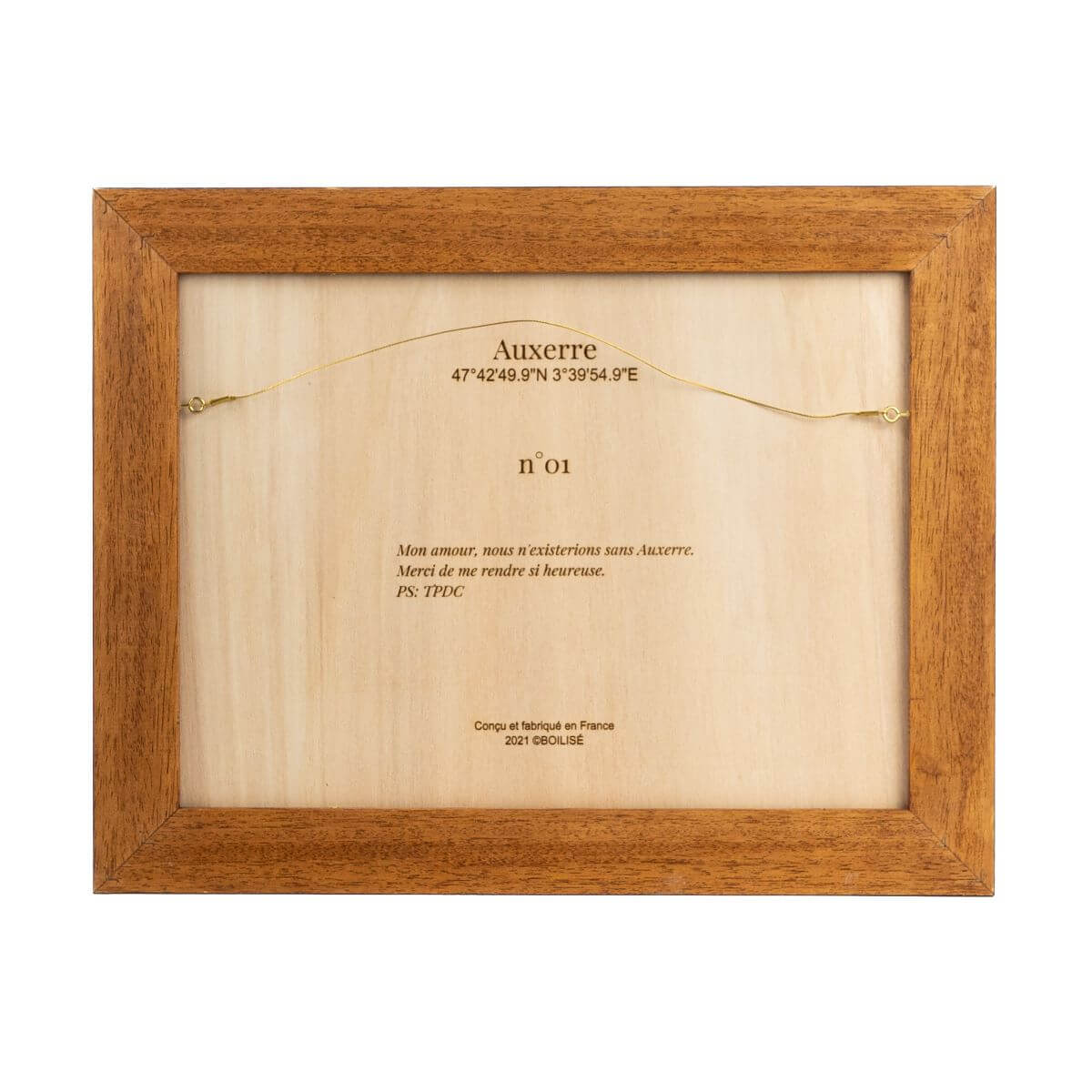 Dos personnalisé de la carte d'Auxerre