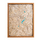 Carte de la vallée du Beaufortain en bois avec eau turquoise