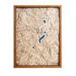 Tableau de la vallée du Beaufortain en relief avec une eau bleue marine