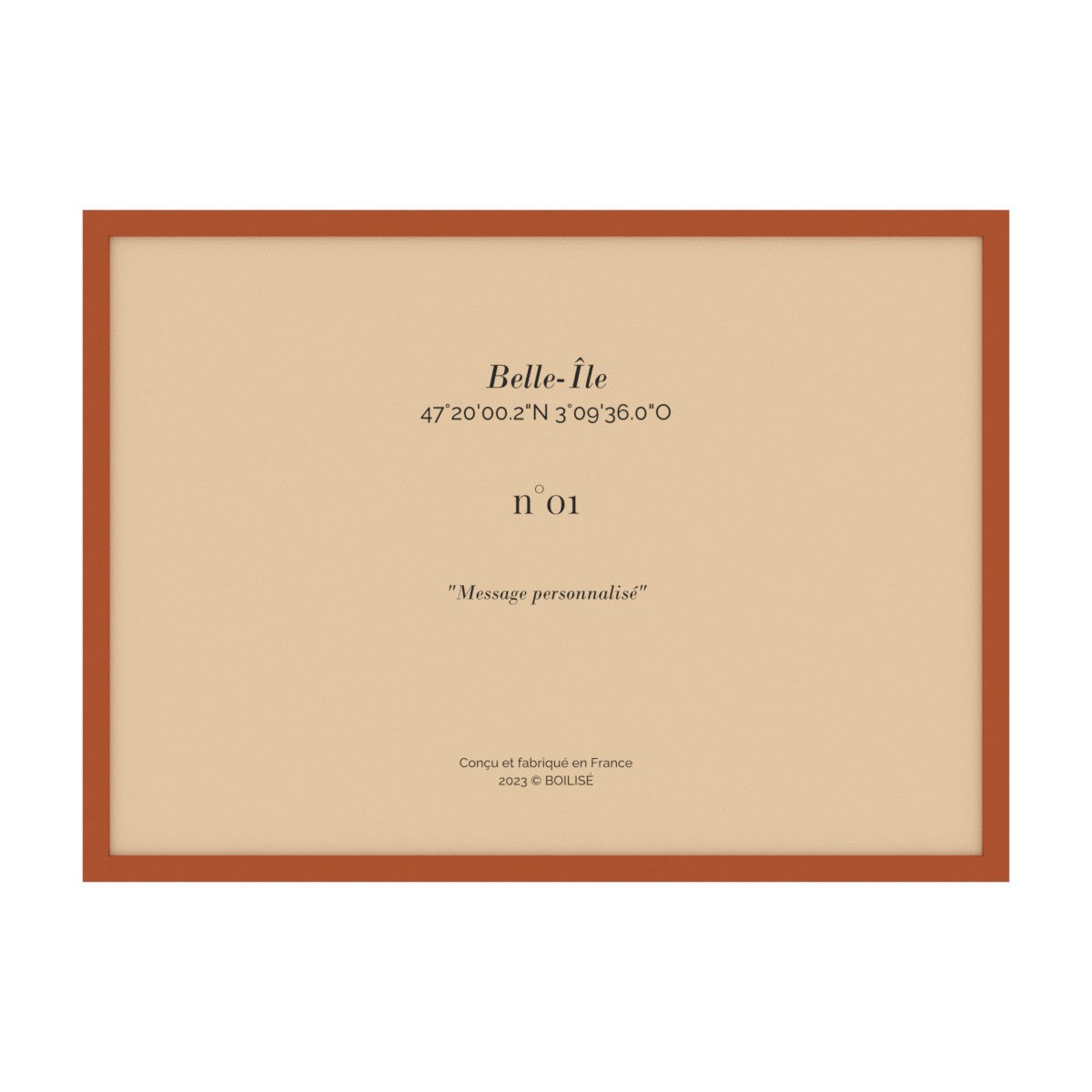 Dos personnalisé de la carte de Belle-Île