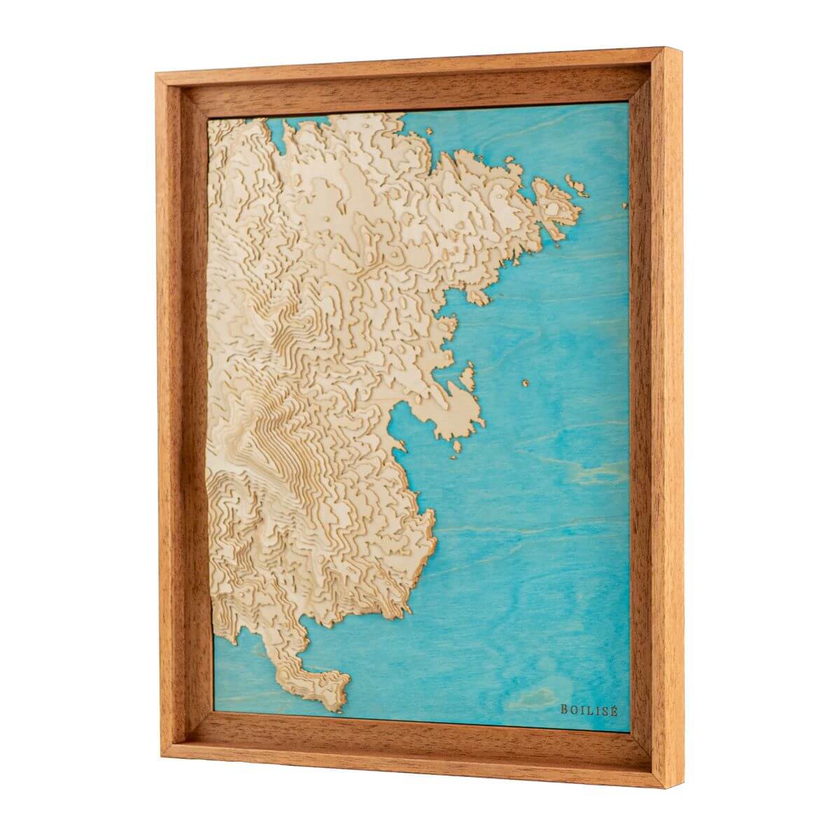 Carte topographique en bois et en relief de Cadaqués