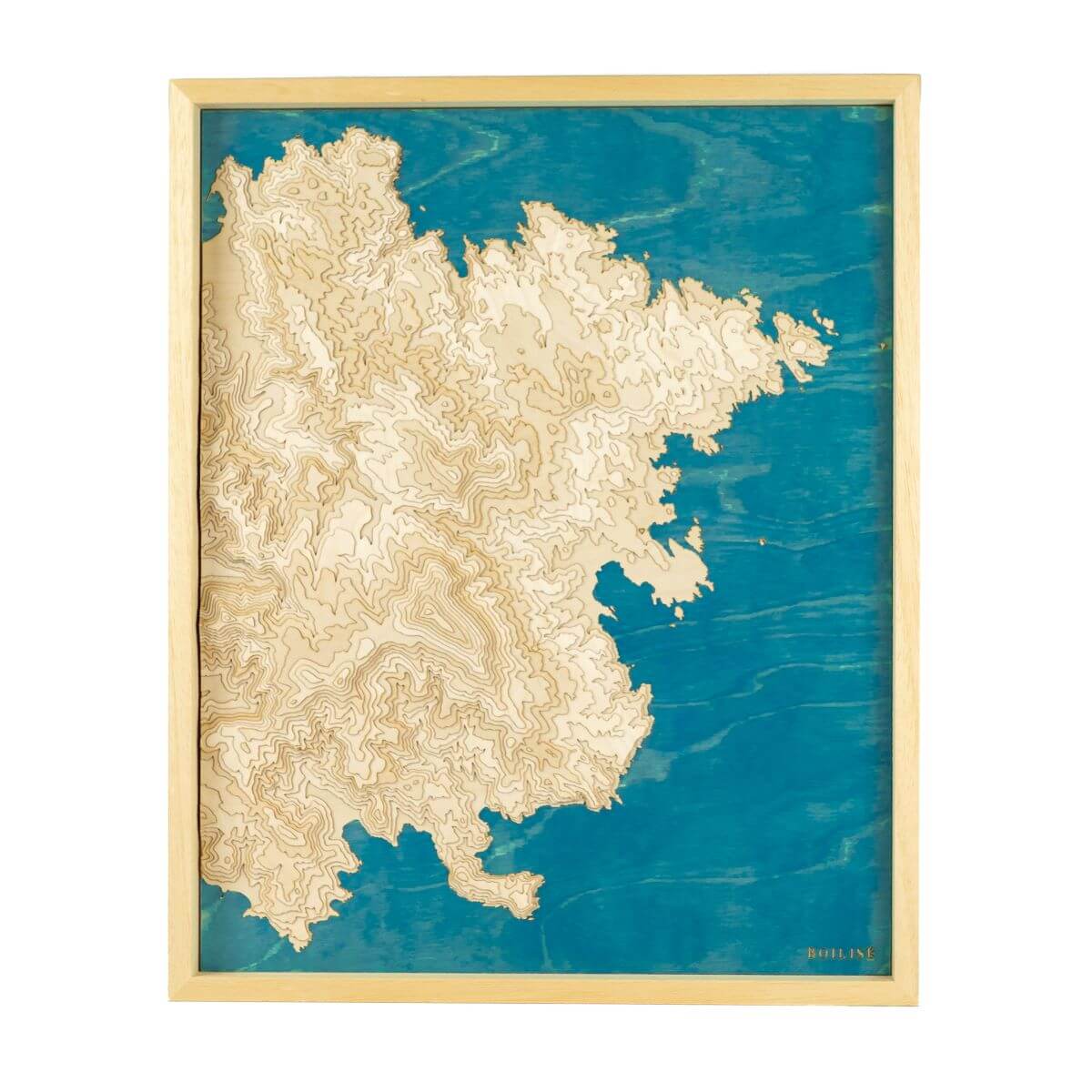Carte originale de Cadaqués et du cap de Creus : en bois et en relief
