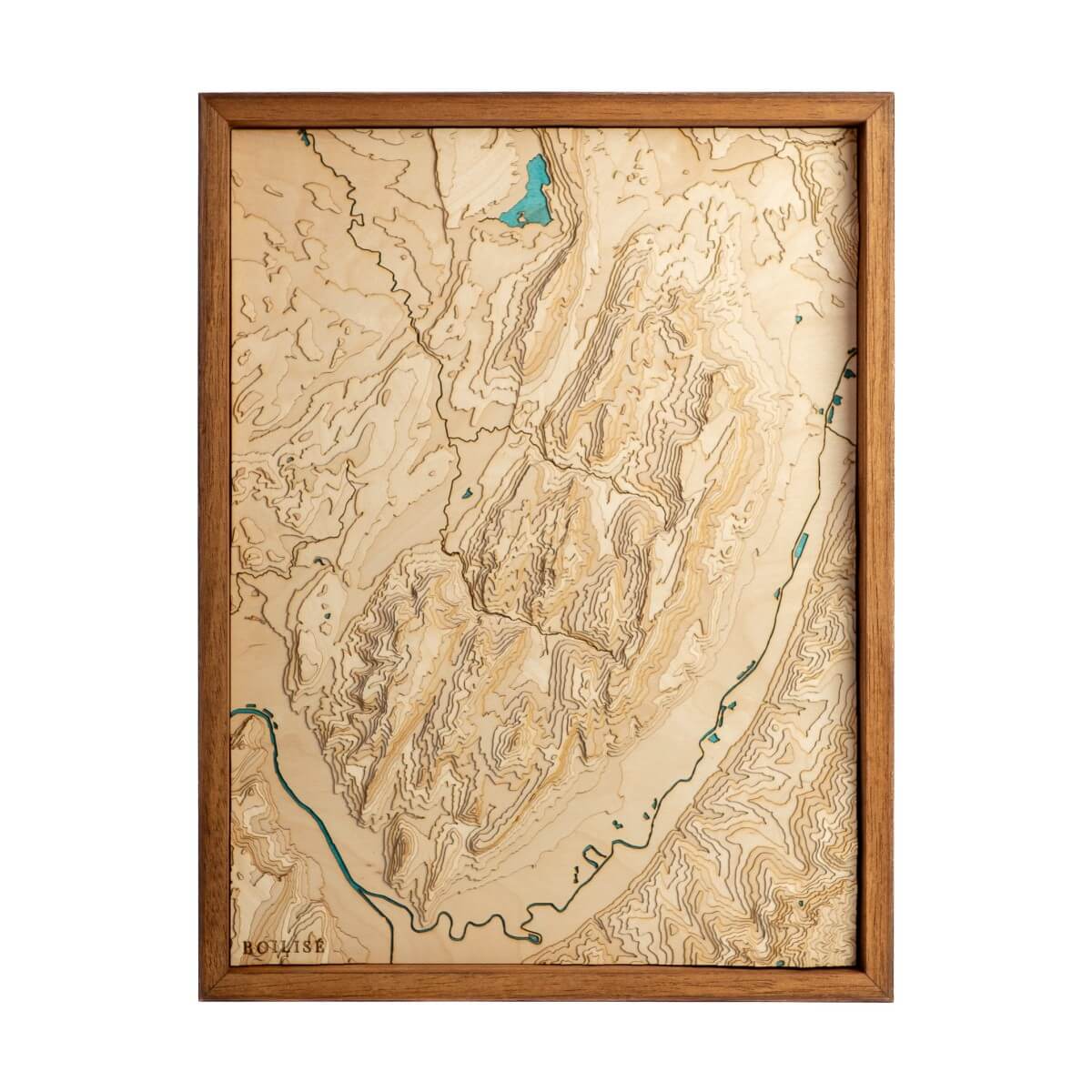 Le Massif de la Chartreuse représentée dans une carte au style unique