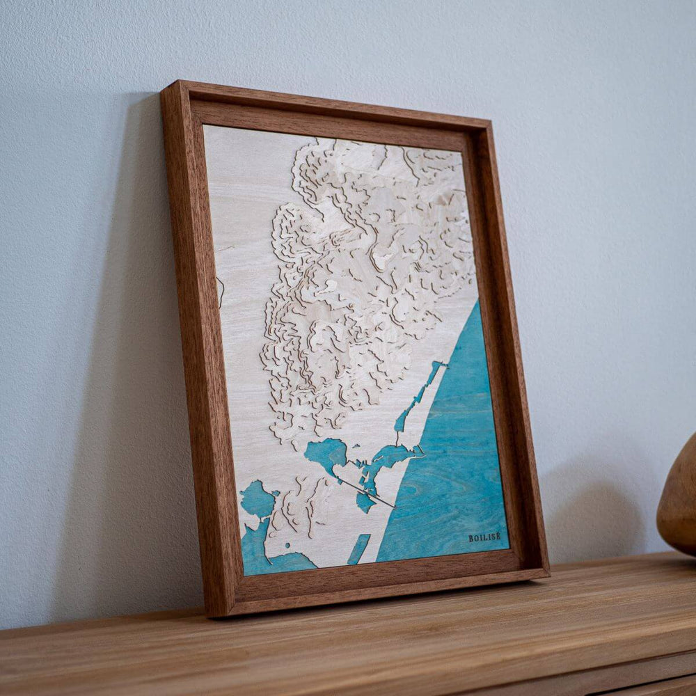 Carte de la Normandie dans un cadre en bois sculpté et doré Carte de la Normandie dans un cadre en bois sculpté et doré