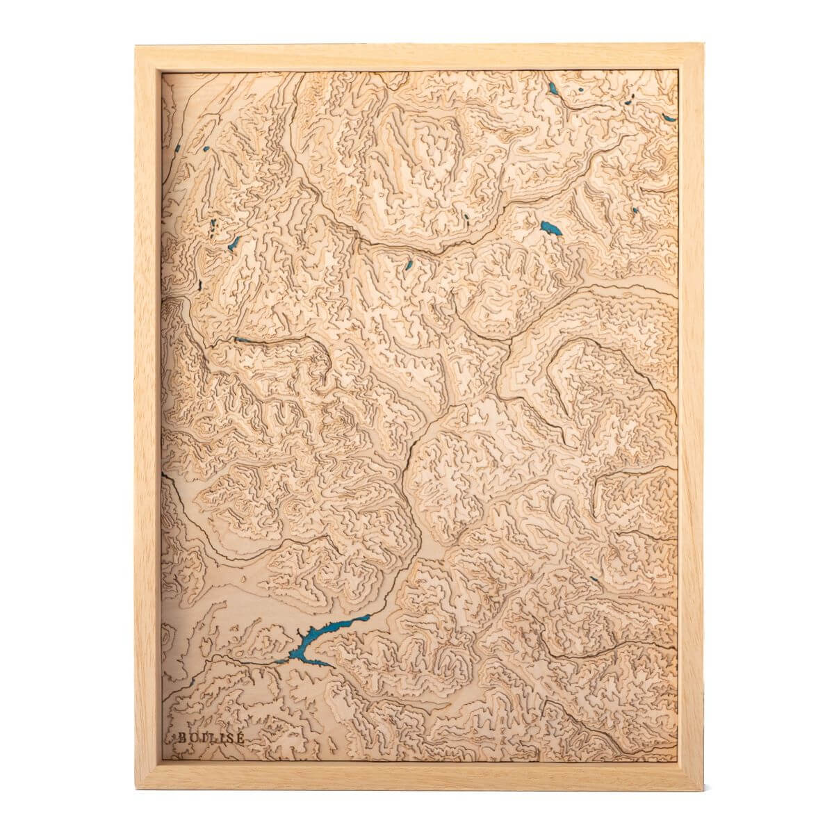 Carte originale des Écrins, de la Vanoise et des Alpes cottiennes : en bois et en relief