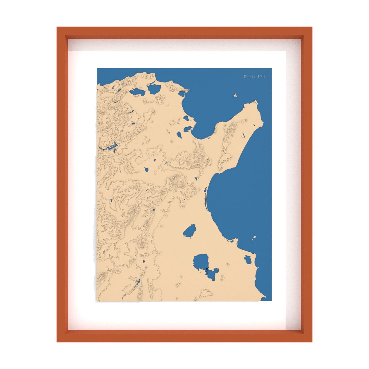 Carte des golfes de Tunis et d'Hammamet
