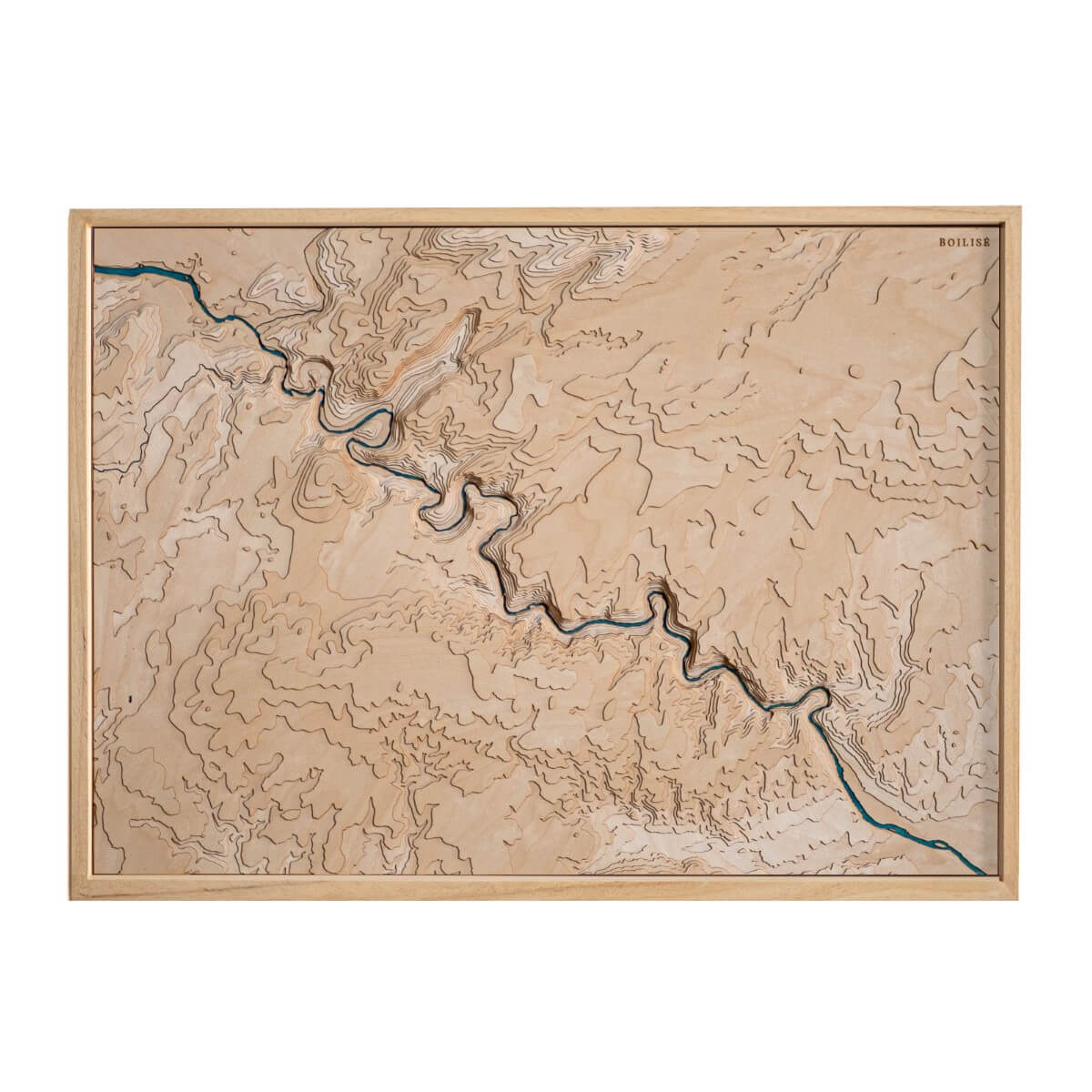 Les gorges de l'Ardèche représentée dans une carte au style unique