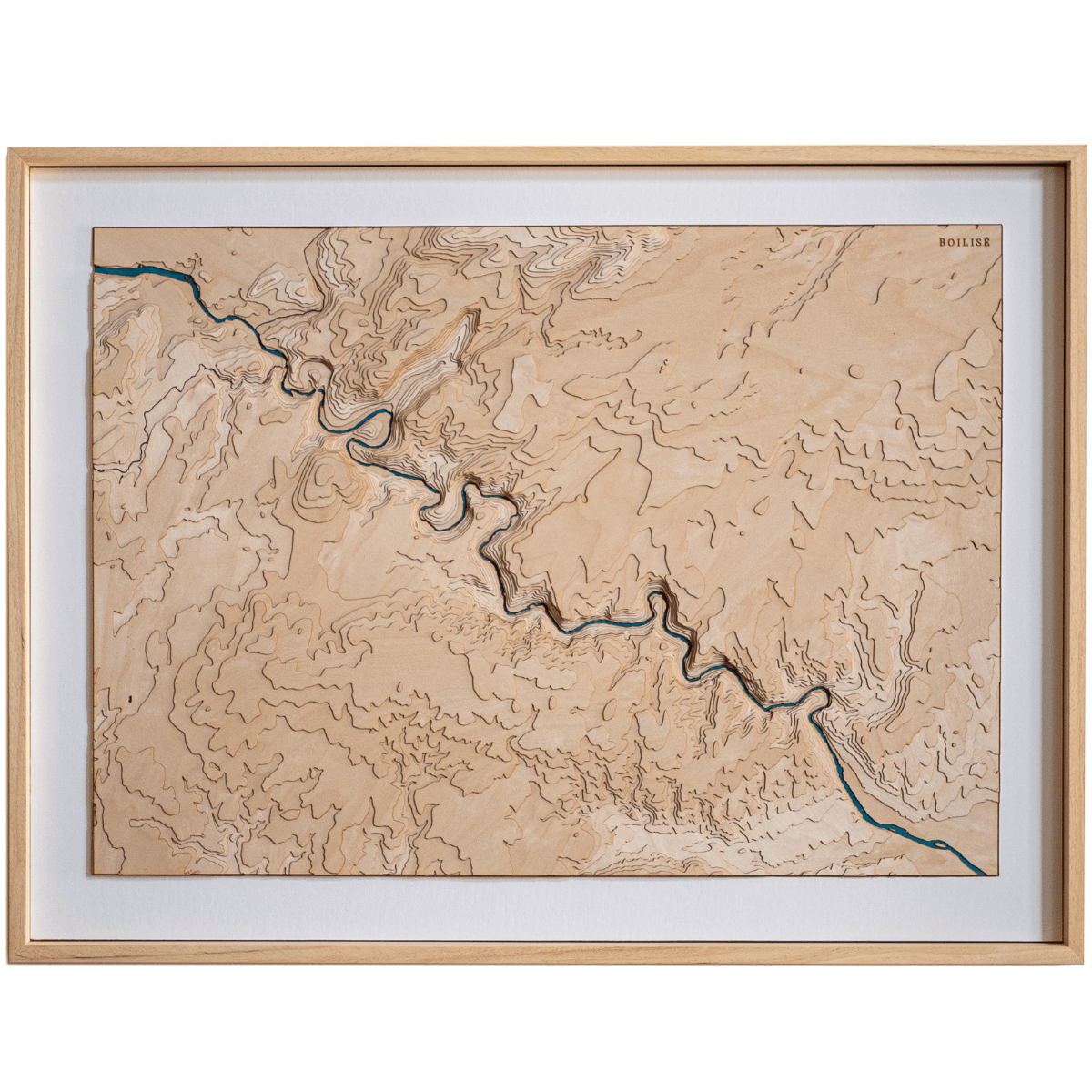 Carte originale des gorges de l'Ardèche : en bois et en relief