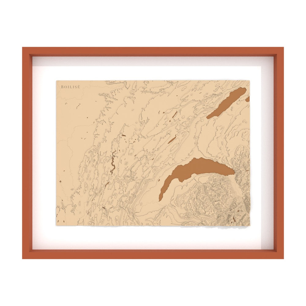 Carte Topographique Bois Sculpté – Key Biscayne – Décoration Murale