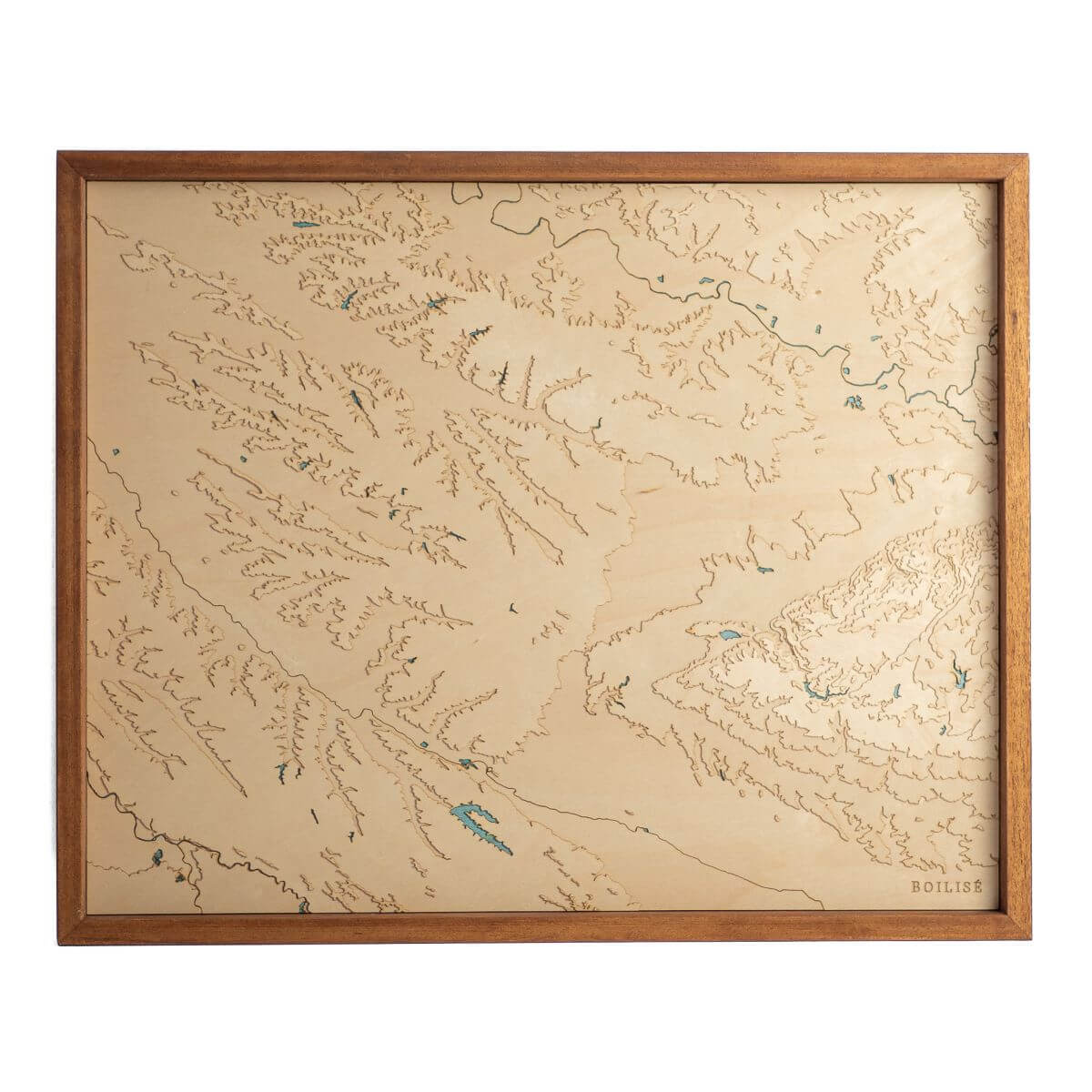 Carte topographique en bois et en relief du Lauragais