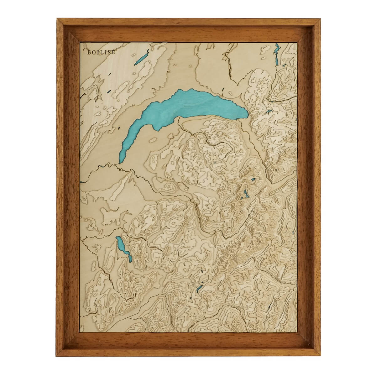 Le lac Léman et la Savoie en bois et en relief pour votre déco