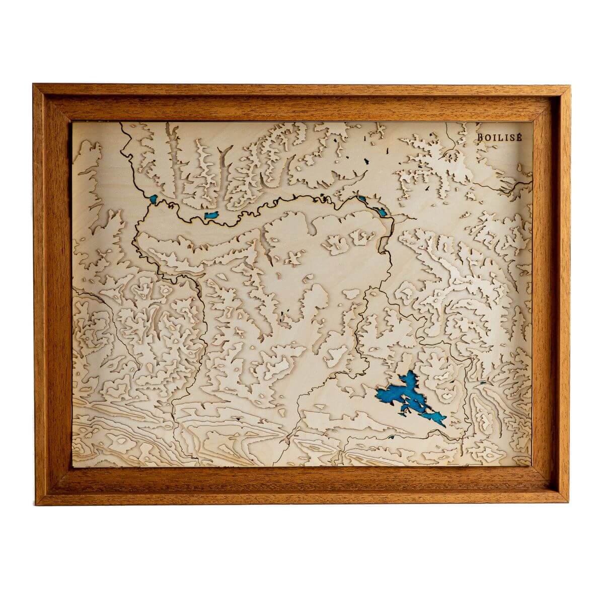 Carte topographique en bois et en relief du pays de Mirepoix