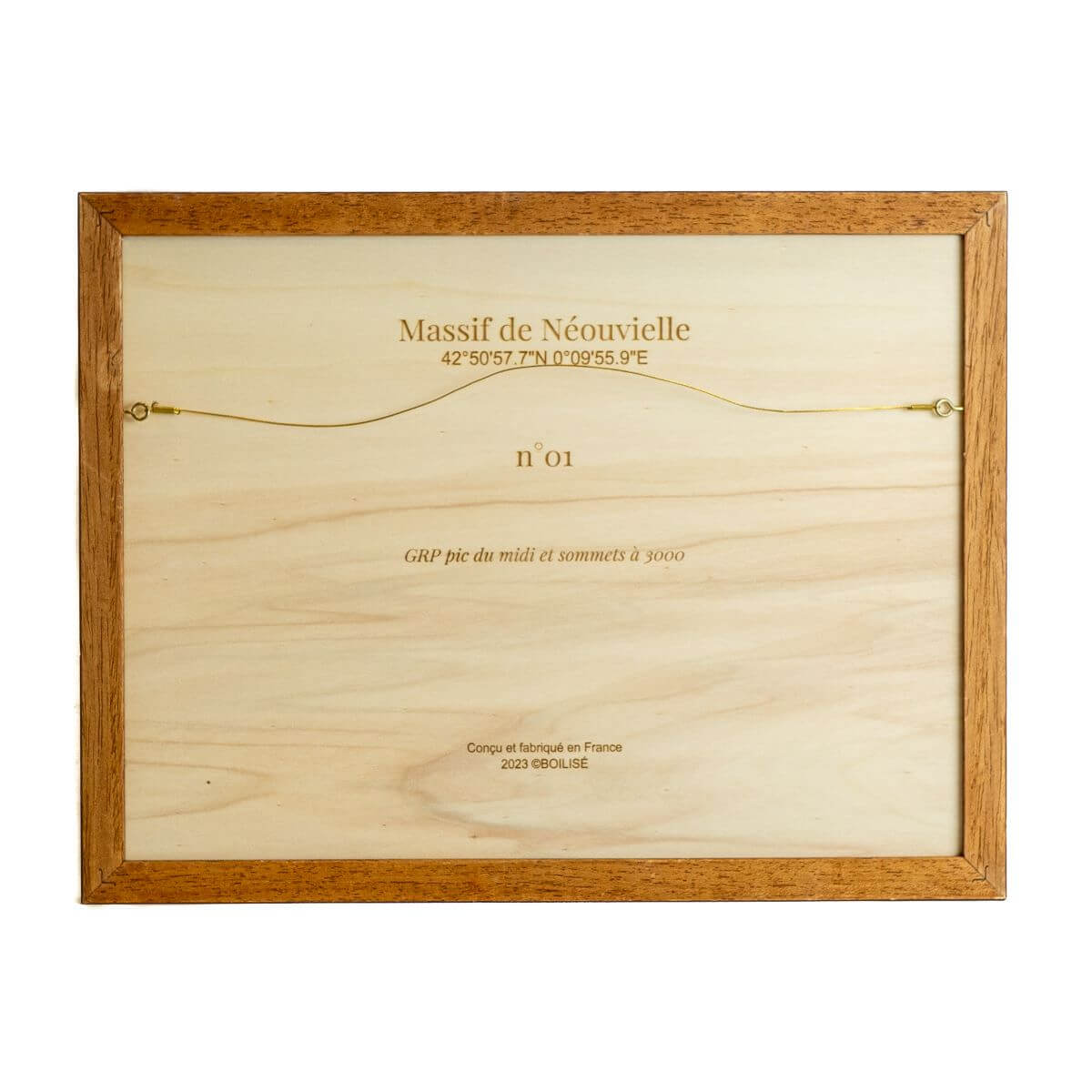 Dos personnalisé de la carte du massif du Néouvielle