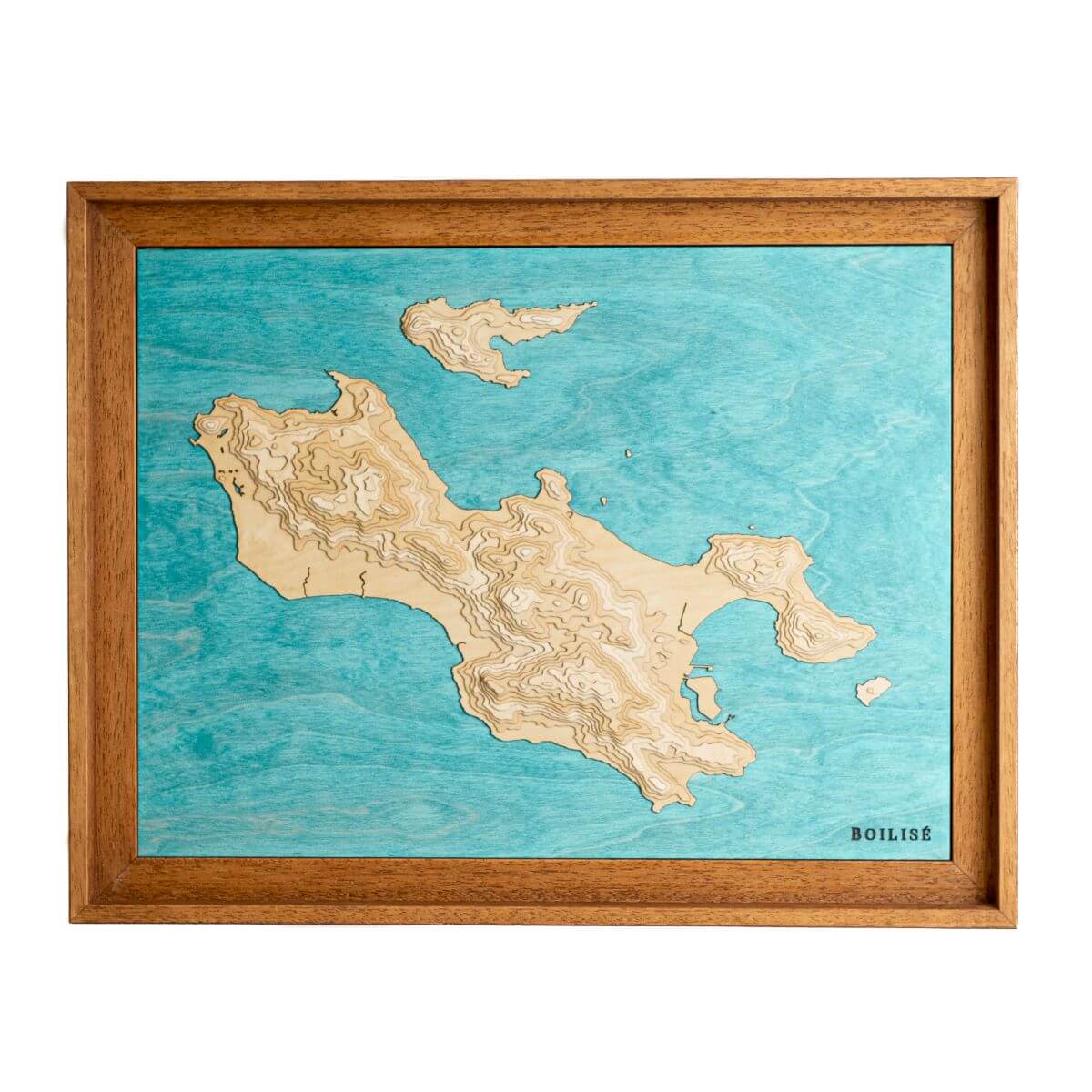 L'île de Praslin aux Seychelles en bois et en relief pour votre déco