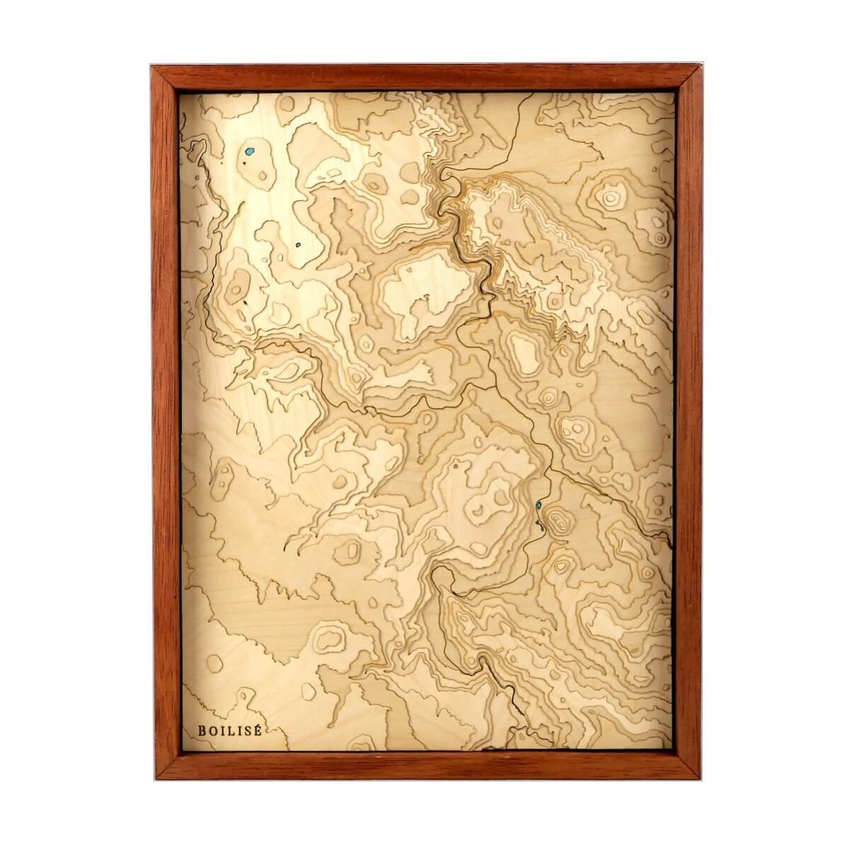 Déco cartographique en bois : le Puy-En-Velay
