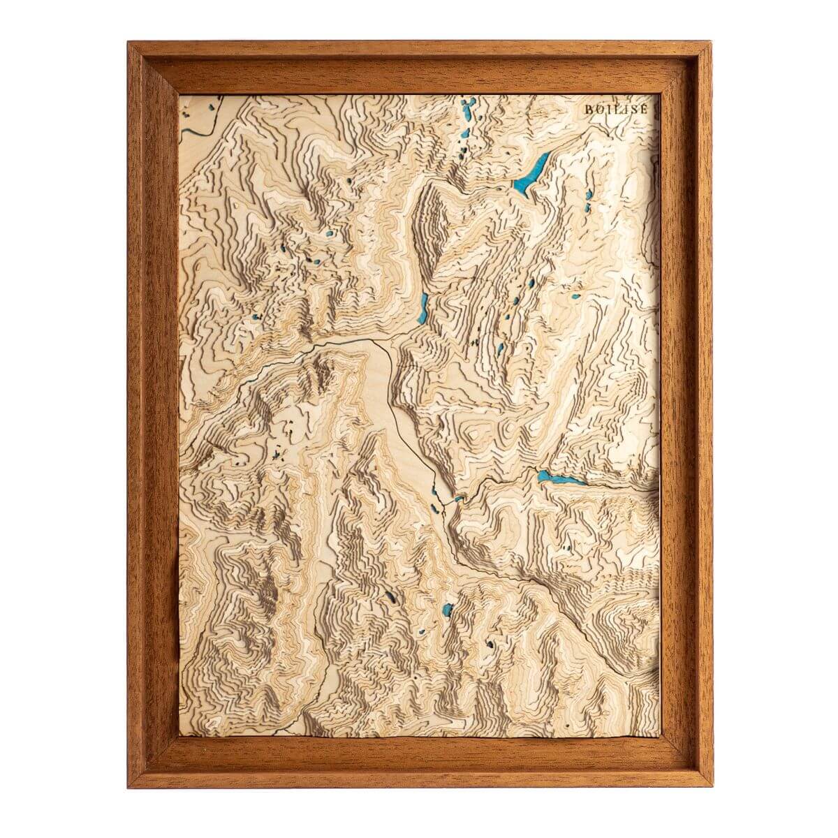 Carte topographique en bois et en relief de la vallée de la Romanche