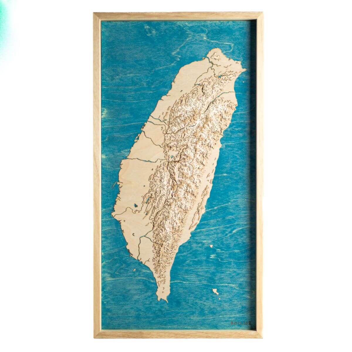 Carte originale de Taïwan : en bois et en relief