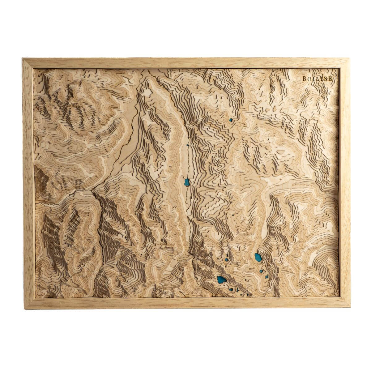 Carte originale de la vallée du Louron : en bois et en relief