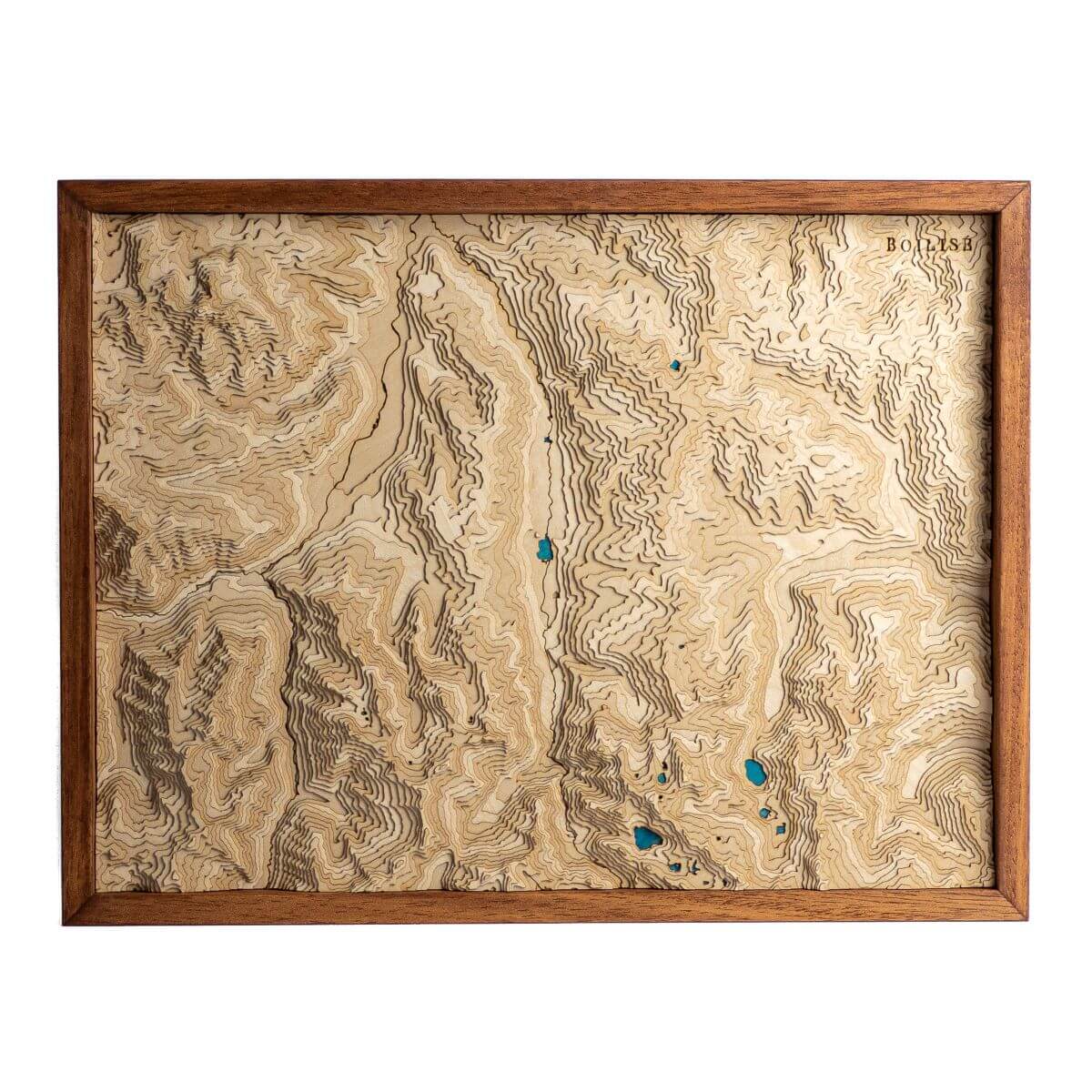 Carte topographique en bois et en relief de la vallée du Louron