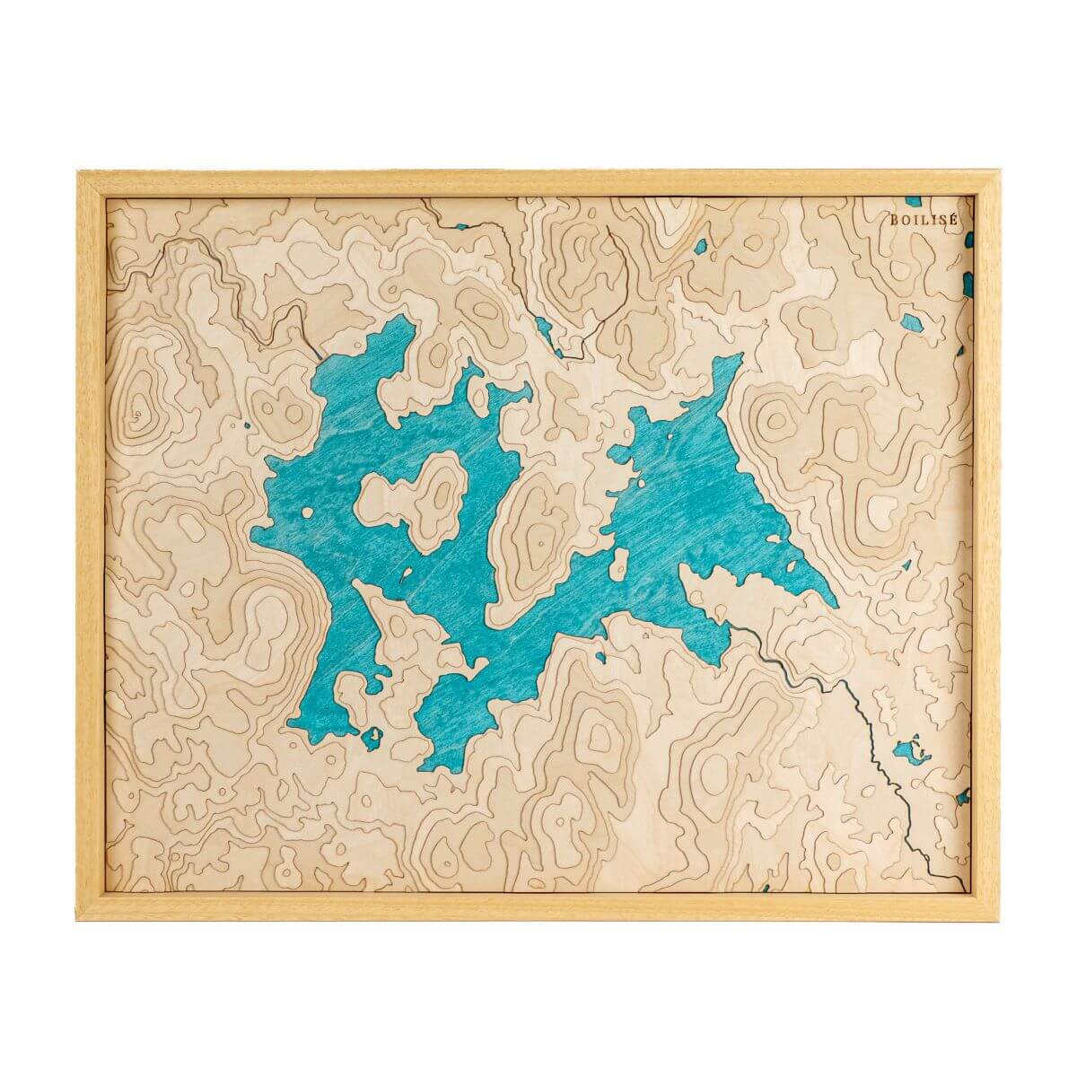 Carte originale du lac de Vassivière : en bois et en relief