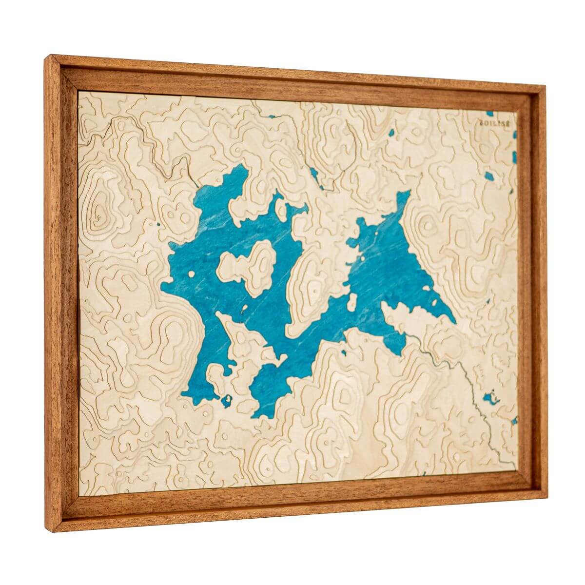 Le lac de Vassivière en bois et en relief pour votre déco