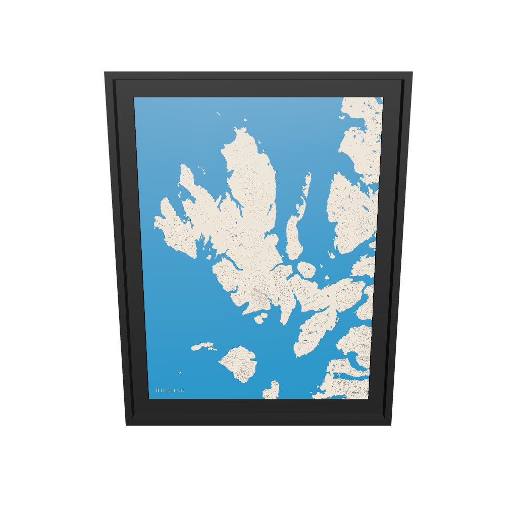 Modèle 3D de la carte de l'île de Skye