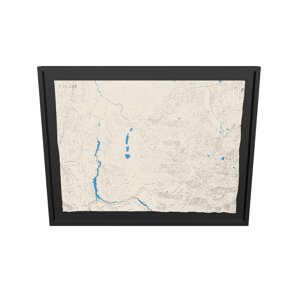 Modèle 3D de la carte du massif du Taillefer