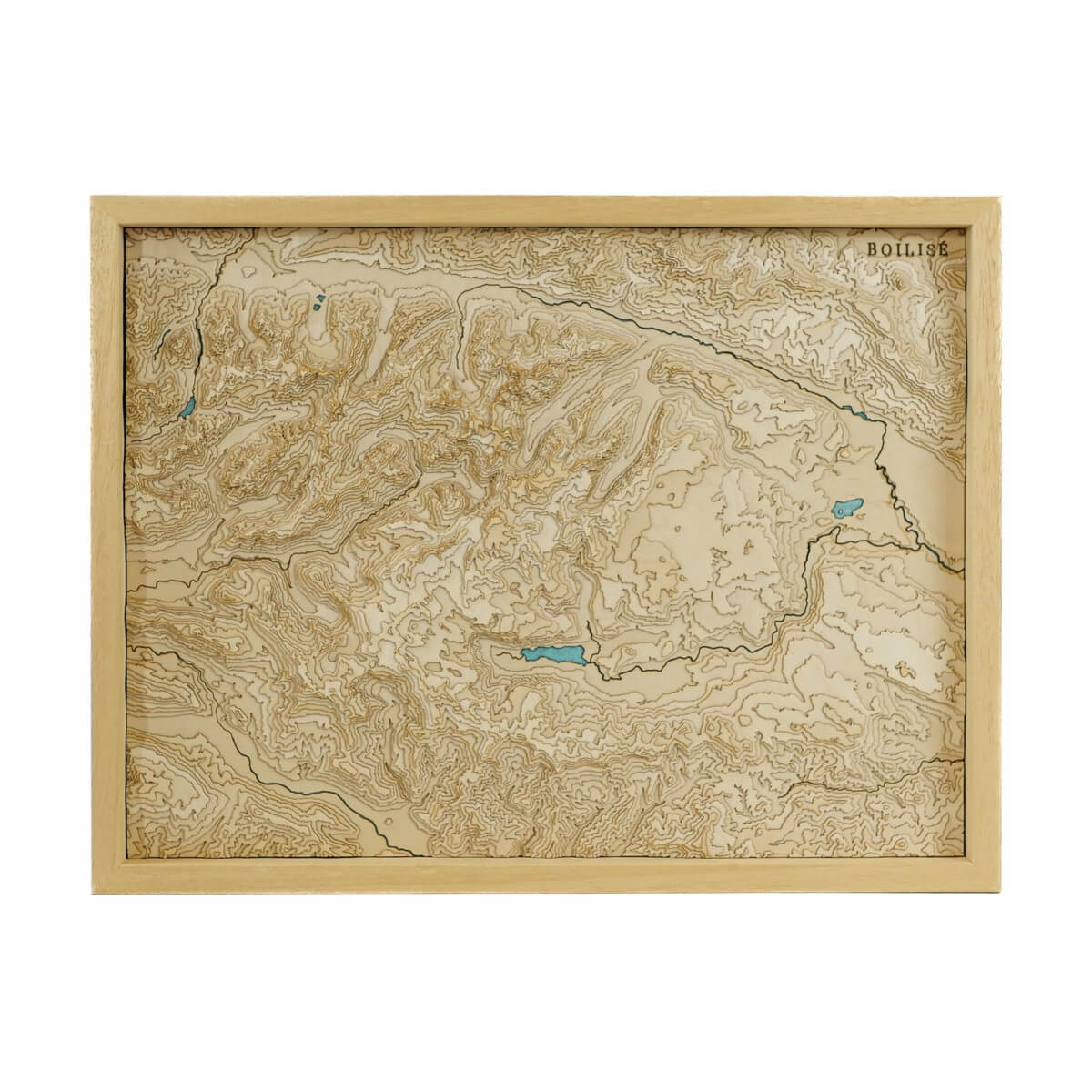 Notre carte topographique en bois et en relief des Alpes Juliennes vous offre une vue unique sur les paysages slovènes
