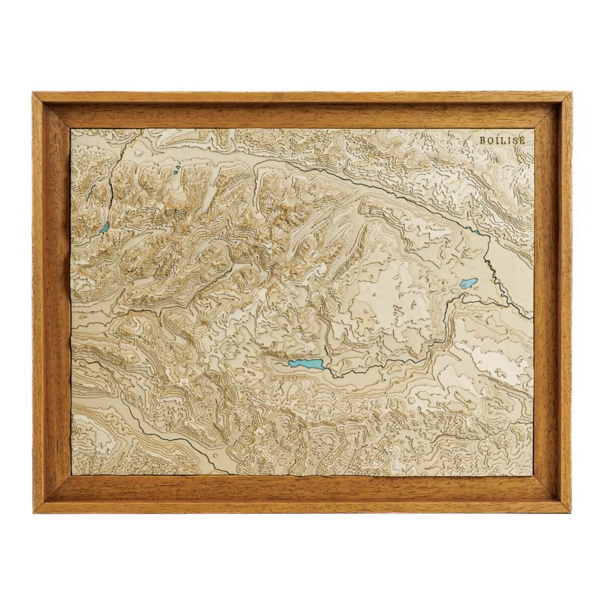 Notre carte topographique en bois et en relief des Alpes Juliennes, pour une vue à couper le souffle sur les paysages slovènes