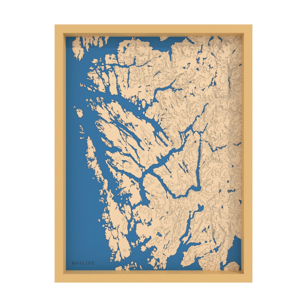 Topographic map of Bergen in the heart of the fjords
