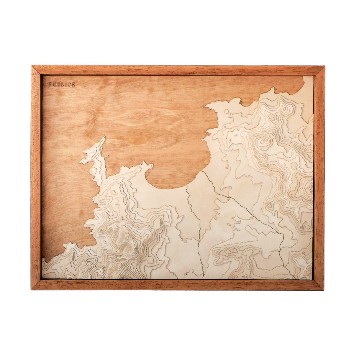 La baie de Calvi en bois et en relief pour une décoration d'intérieur Corse