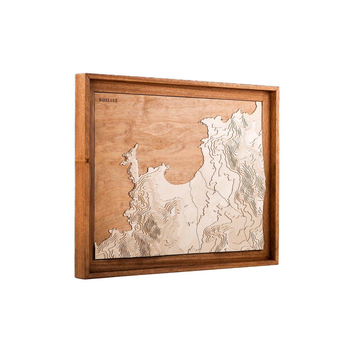 Le relief des alentours de la baie de Calvi en bois pour décorer votre salon