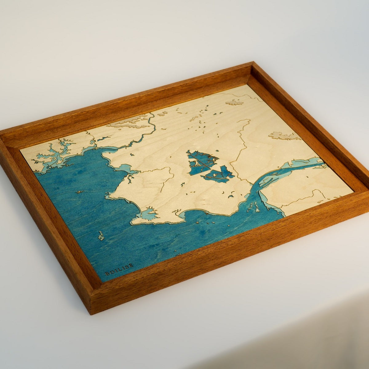 Vue de côté de la carte de la Brière