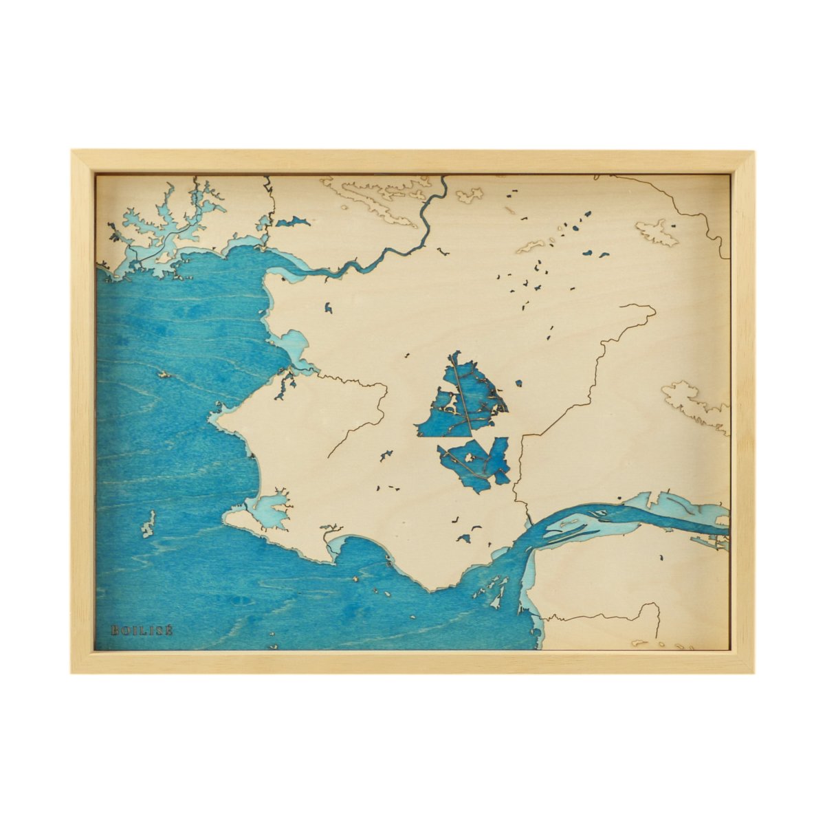 Carte du pays de Guérande en bois