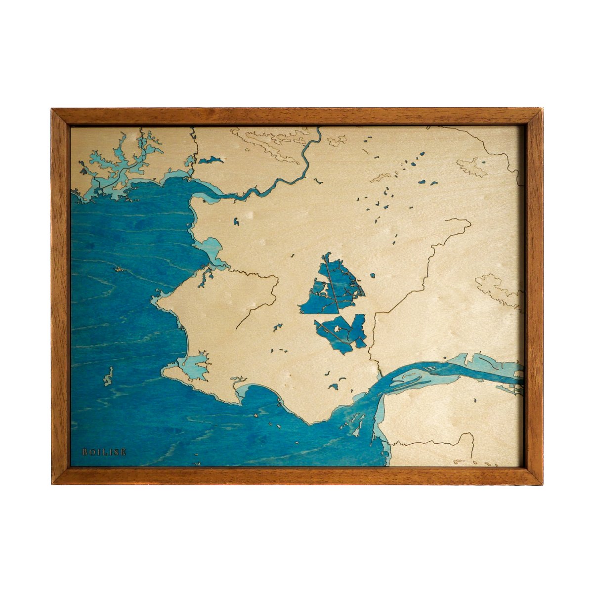 Carte de la Brière et du pays de Guérande en bois – BOILISÉ