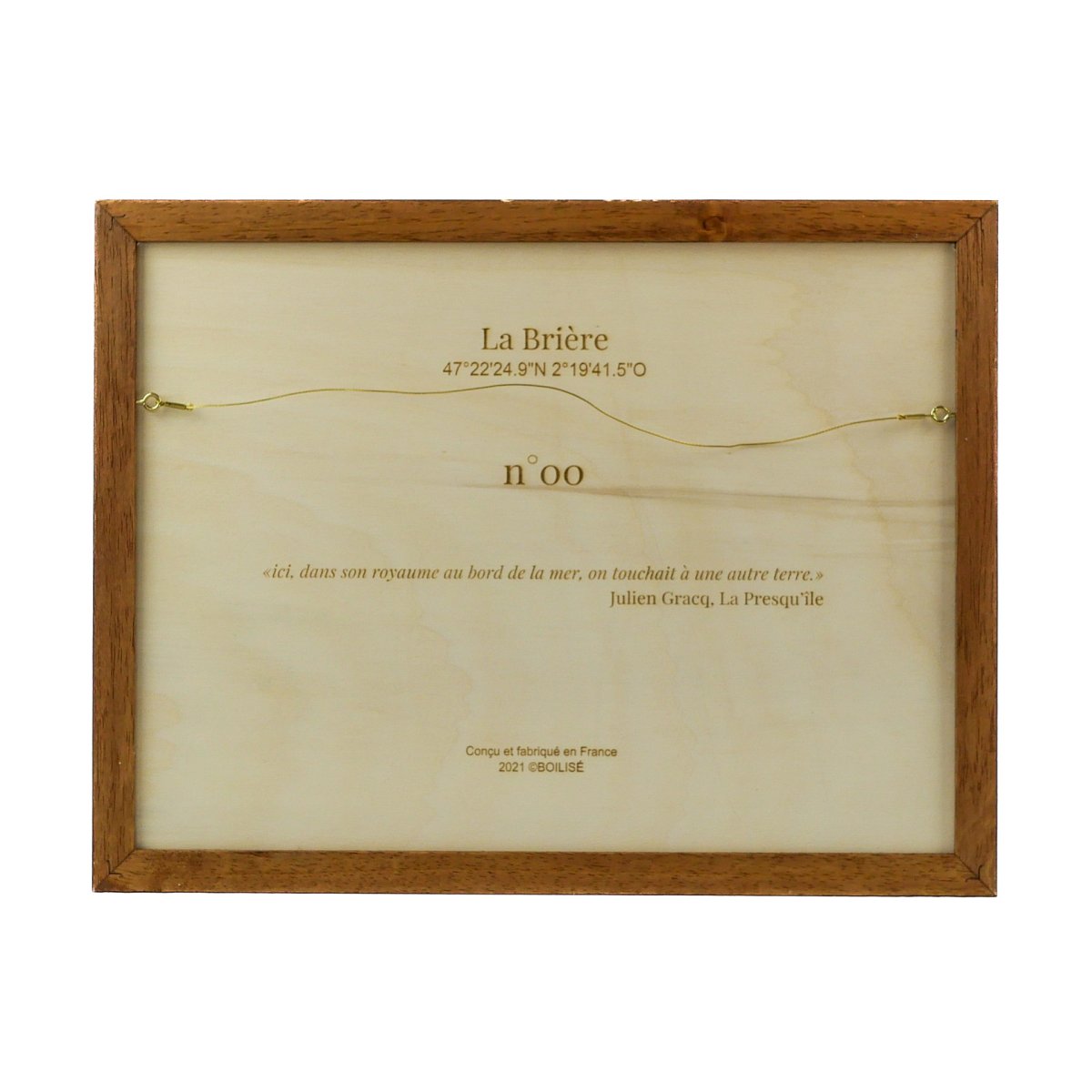 Dos personnalisable de la carte de la Brière avec une citation de Julien Gracq