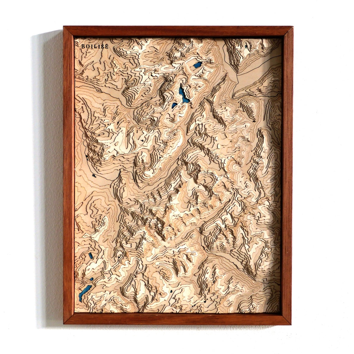 Carte de profondeur topographique sculptée en bois des Keys Carte de profondeur topographique sculptée en bois des Keys
