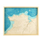 Carte en bois et en relief de la ville d'Erquy et la côte de Penthièvre