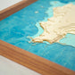 Détails du cap d'Erquy en bois dans un tableau BOILISÉ