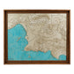 Carte de Marseille et des Bouches du Rhône en relief et en bois